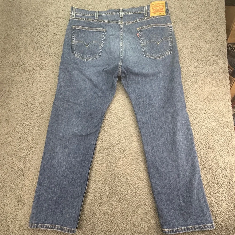 Levi's‎ 505 Regular Fit Jeans Mens W40 L30 Blue Straight Leg Denim Pants